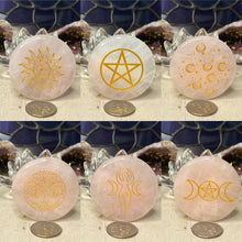 Load image into Gallery viewer, Rose Quartz Embossed Discs