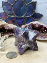Load image into Gallery viewer, Chevron Amethyst Merkaba