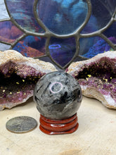 Load image into Gallery viewer, Black Tourmaline in Quartz Spheres