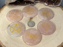 Load image into Gallery viewer, Rose Quartz Embossed Discs