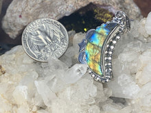 Load image into Gallery viewer, Labradorite Sterling Silver Crescent Moon Pendants