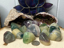 Load image into Gallery viewer, Fluorite with Calcite Tumbles