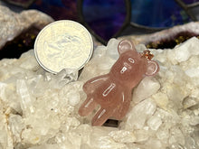 Load image into Gallery viewer, Strawberry Quartz Bear Pendant