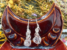 Load image into Gallery viewer, Herkimer Diamond Quartz Sterling Silver Cluster Earrings