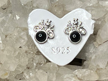 Load image into Gallery viewer, Opal Sterling Silver Bee Earrings