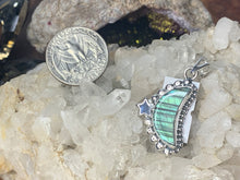 Load image into Gallery viewer, Labradorite Sterling Silver Crescent Moon Pendants