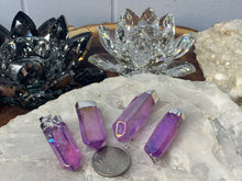 Load image into Gallery viewer, Various Colors Aura Quartz Pendants