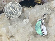 Load image into Gallery viewer, Labradorite Sterling Silver Crescent Moon Pendants