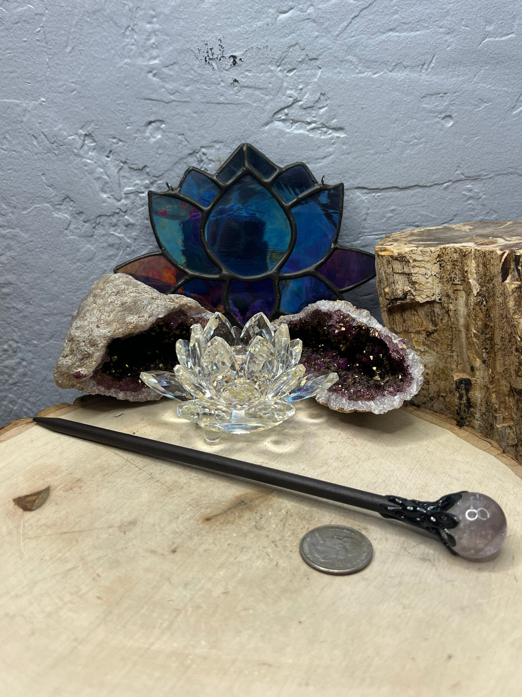 Amethyst Hair Pin