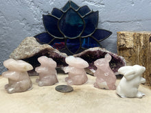 Load image into Gallery viewer, Rose Quartz and Jade Rabbits
