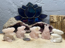 Load image into Gallery viewer, Rose Quartz and Jade Rabbits
