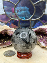 Load image into Gallery viewer, Black Tourmaline in Quartz Spheres
