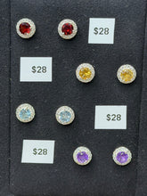 Load image into Gallery viewer, Sterling Silver Gemstone Earrings
