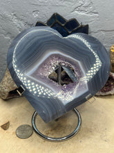 Load image into Gallery viewer, Druzy Amethyst Agate Heart
