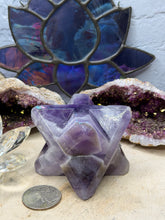 Load image into Gallery viewer, Chevron Amethyst Merkaba
