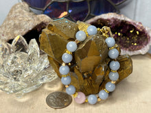 Load image into Gallery viewer, Angelite Bracelets with Kunzite Bead
