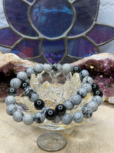 Load image into Gallery viewer, Snowflake Obsidian Bracelets
