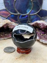 Load image into Gallery viewer, Banded Black Agate Spheres
