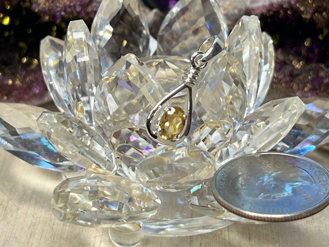 Citrine Sterling Silver Pendant