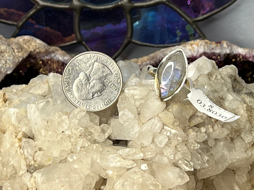 #3287 Size 8 Labradorite Sterling Silver Ring