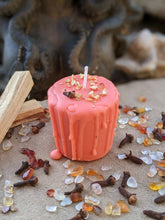 Load image into Gallery viewer, November Subscription Box with Candle, Carnelian Mini Tower and Spell Bottle

