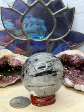 Load image into Gallery viewer, Black Tourmaline in Quartz Spheres
