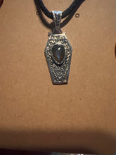 Load image into Gallery viewer, Coffin Filigree Sterling Silver Pendant
