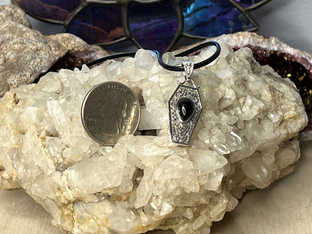 Coffin Filigree Sterling Silver Pendant
