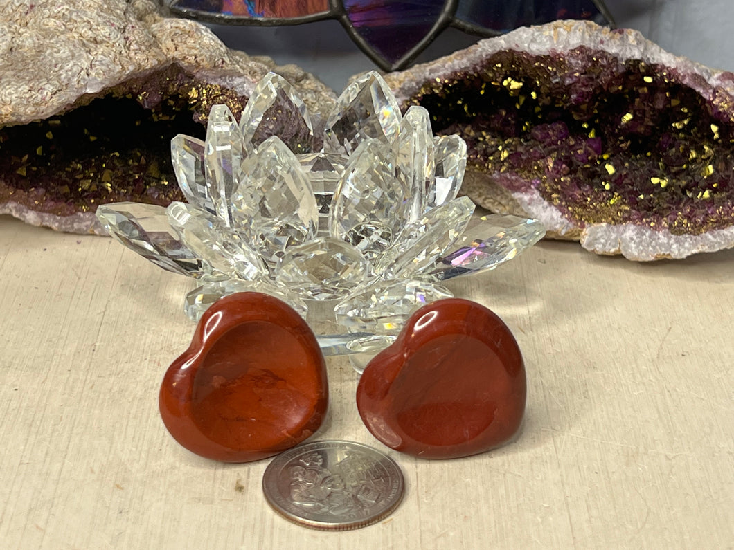 Various Crystal Heart Worry Stones