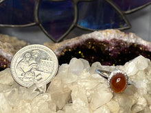 Load image into Gallery viewer, Blood Amber Sterling Silver Adjustable Rings
