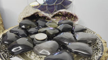 Load and play video in Gallery viewer, Gold and Silver Sheen Obsidian Hearts

