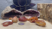 Load and play video in Gallery viewer, Carnelian Druzy Hearts
