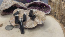 Load and play video in Gallery viewer, Black Tourmaline 925 Sterling Silver Pendants
