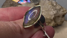 Load and play video in Gallery viewer, #3287 Size 8 Labradorite Sterling Silver Ring
