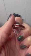Load and play video in Gallery viewer, #3283 Size 8 Garnet Sterling Silver Ring
