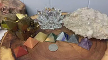 Load and play video in Gallery viewer, Chakra Engraved Pyramid Set
