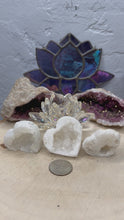 Load and play video in Gallery viewer, White Druzy Agate Hearts
