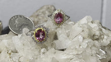 Load and play video in Gallery viewer, Blue and Pink Topaz Sterling Silver Adjustable Rings
