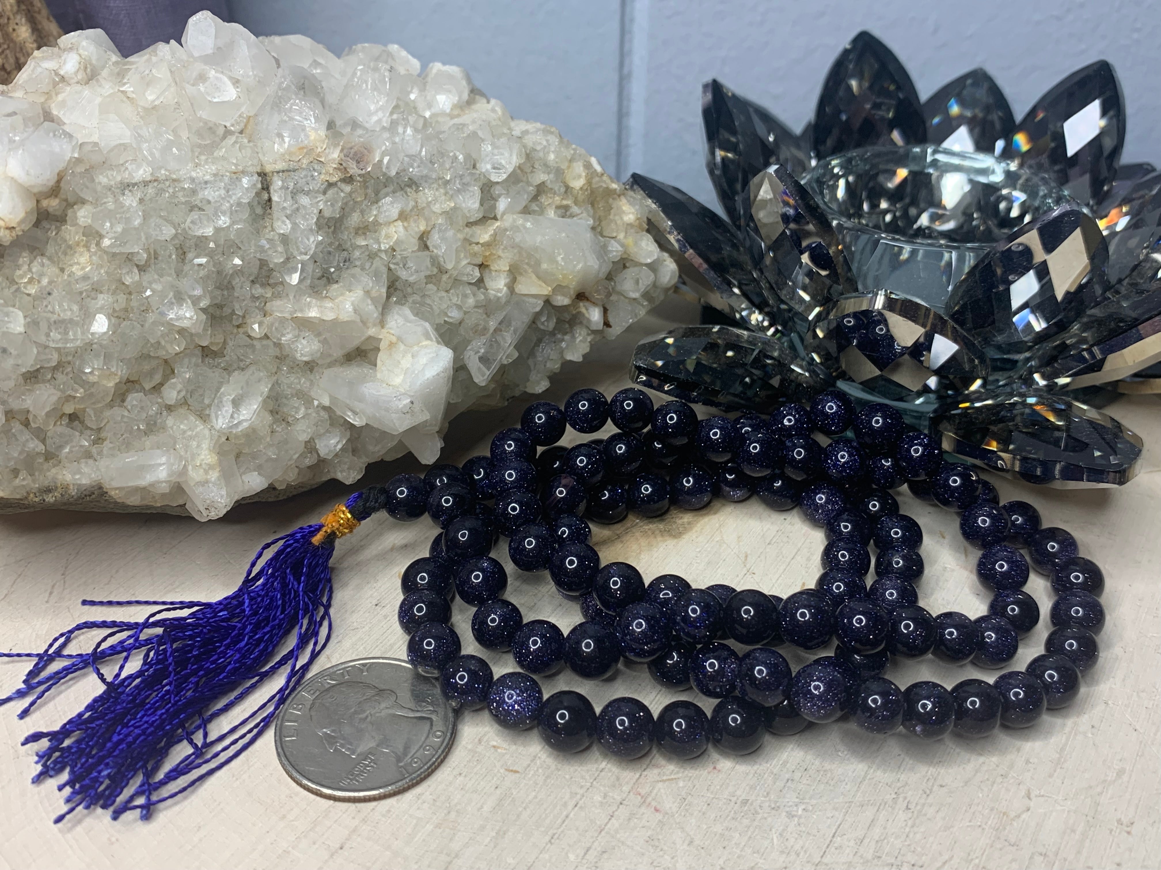 Blue Goldstone Malas