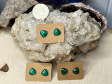Load image into Gallery viewer, Malachite Sterling Silver Earrings
