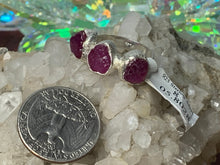 Load image into Gallery viewer, Size 8 Rough Garnet Sterling Silver Ring
