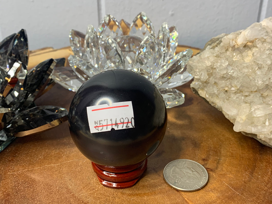 Shungite Spheres with Stands