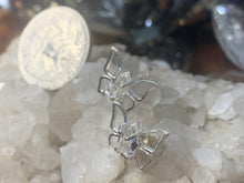Load image into Gallery viewer, Herkimer Diamond Quartz Butterfly  Sterling Silver Earrings
