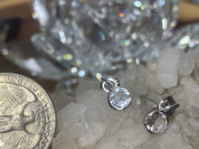 Load image into Gallery viewer, Herkimer Diamond Quartz Solitaire Drop Sterling Silver Earrings
