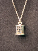 Load image into Gallery viewer, Herkimer Diamond Quartz Hourglass Sterling Silver Necklace

