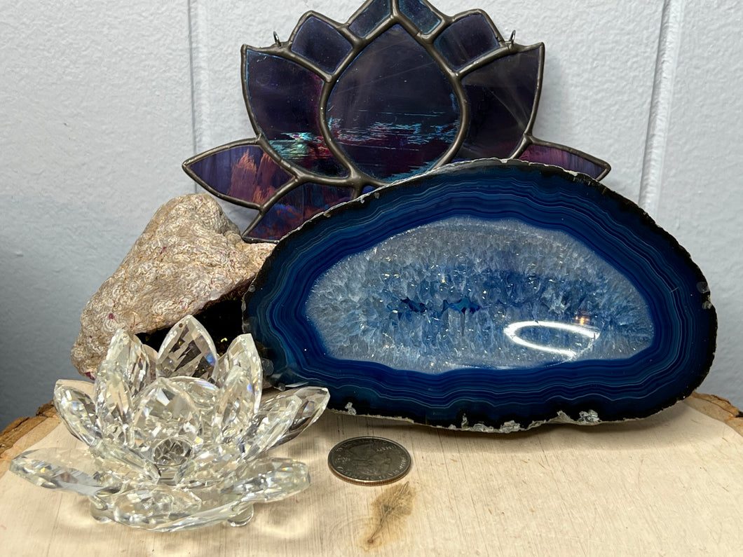 Dyed Blue Agate Bowl Set