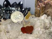 Load image into Gallery viewer, Candle with Goldstone and Agate Hearts
