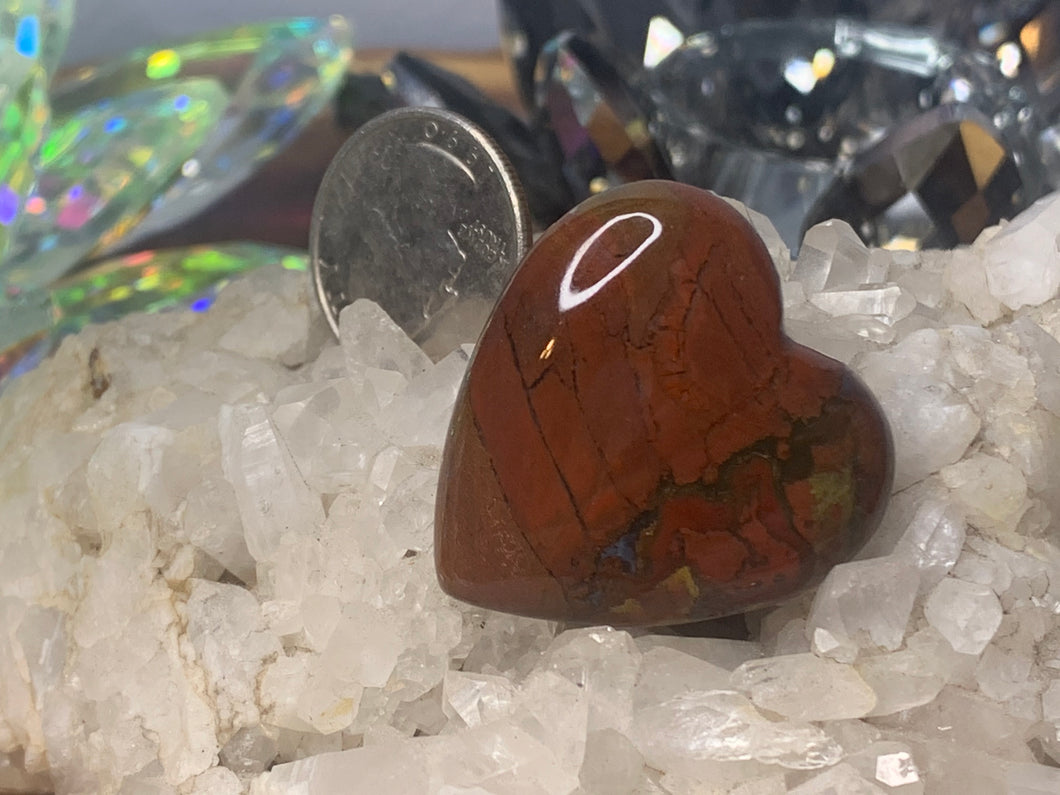 Red Moss Agate Hearts