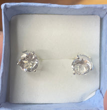 Load image into Gallery viewer, Herkimer Diamond Quartz Solitaire Earrings
