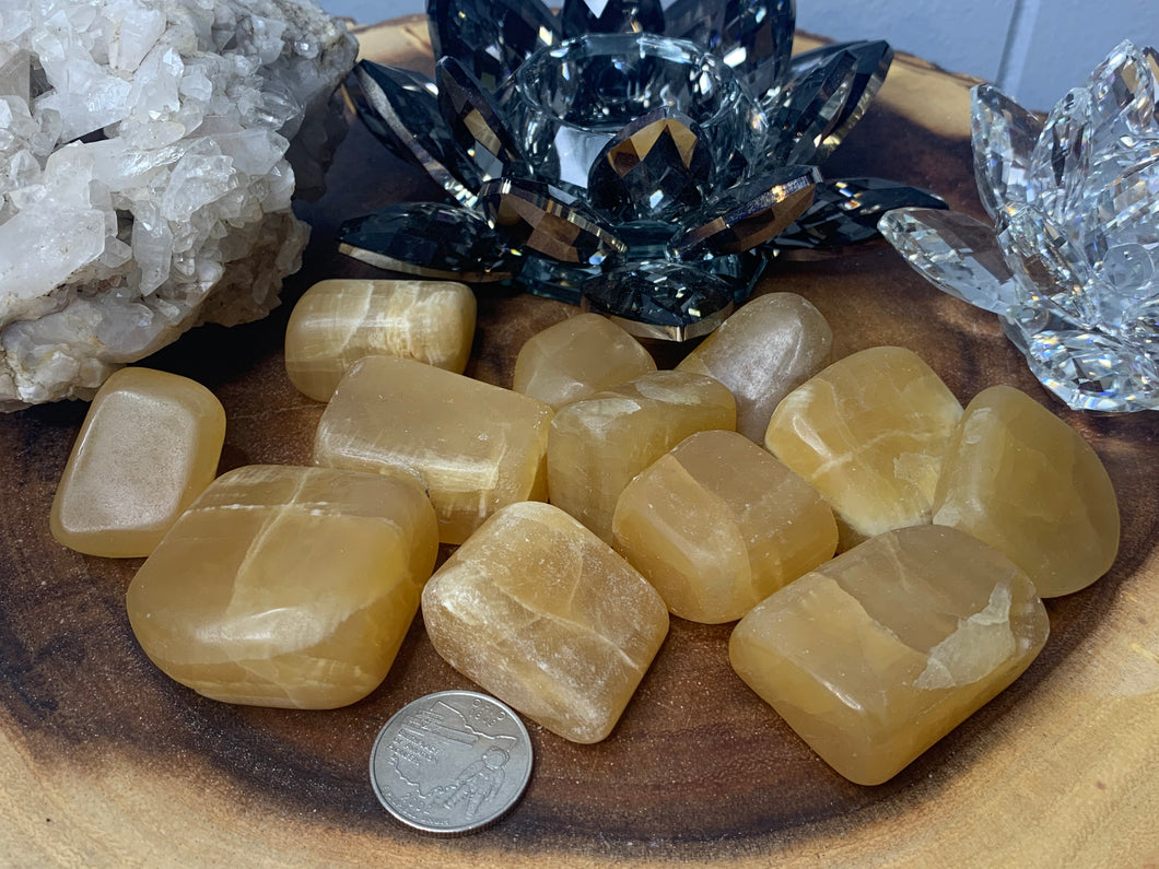 Honey Calcite Tumbles